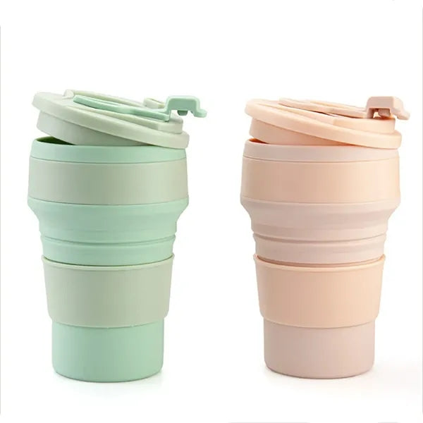 17OZ.Portable Outdoor Travel Silicone Folding Water Bottle