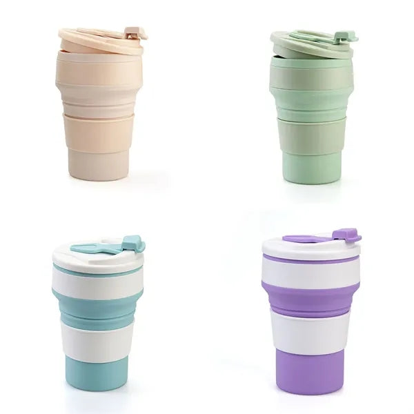 17OZ.Portable Outdoor Travel Silicone Folding Water Bottle