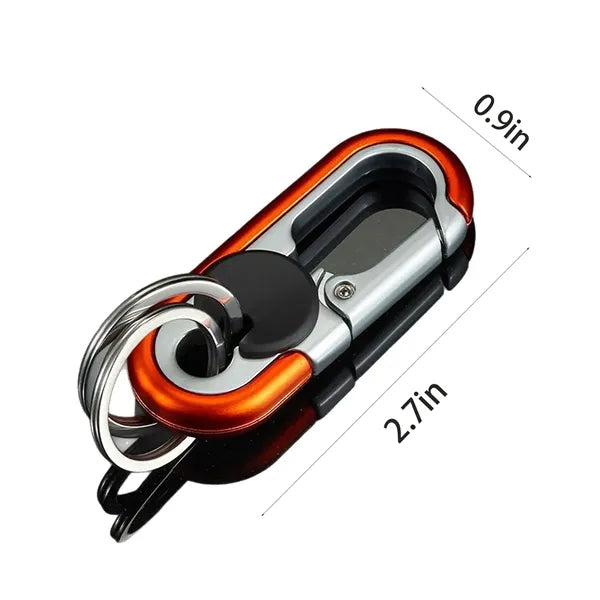 Sophisticated Double Loop AntiLoss Keychain for Business Men