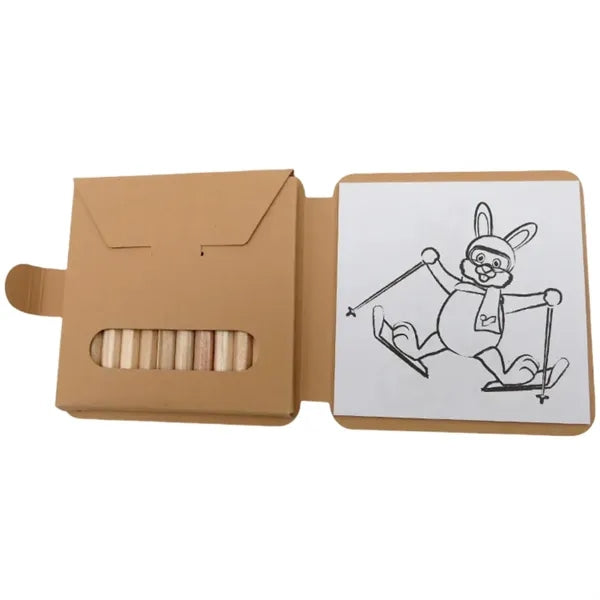 Portable 12 Color Pencil and Notebook Set