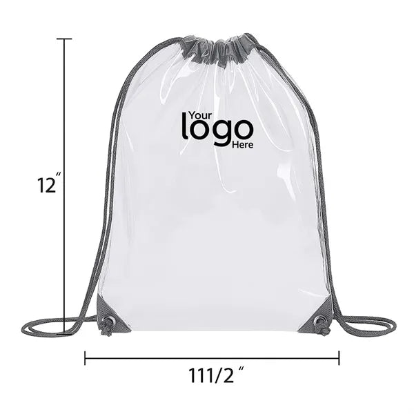 Clear PVC Drawstring Bag for Daily Use and Storage