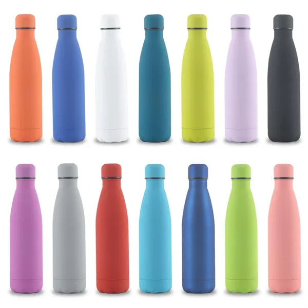 350ml Rubber Coated Stainless Steel Insulated Cola Bottle