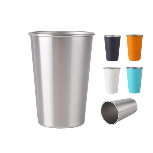 500ml Stainless Steel Rolled Rim Cup for Camping or Daily Us