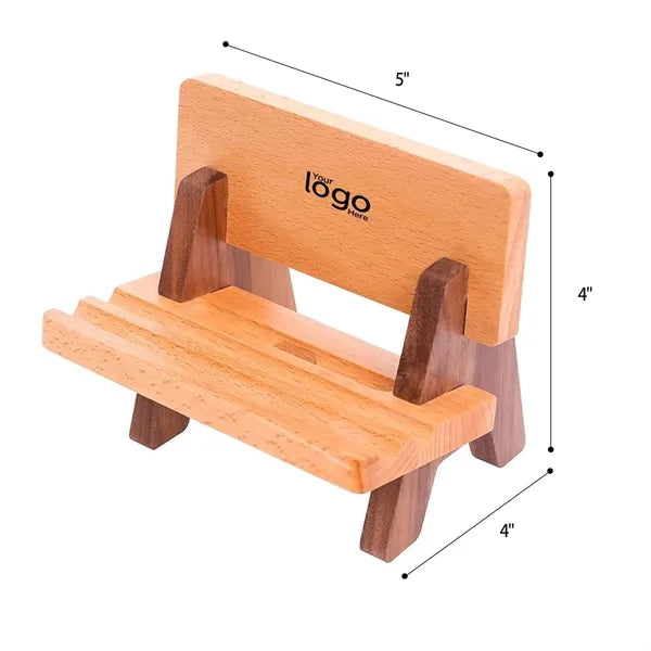 Eco-Friendly Stool Shaped Wooden Phone Stand