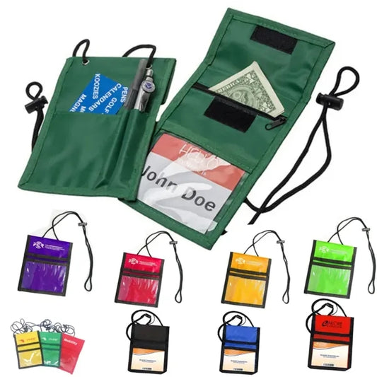 Multi-Pocket Lanyard ID Card Holder