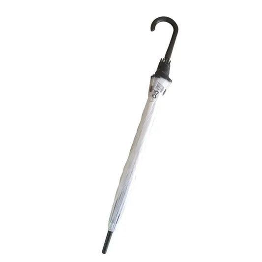 Clear Umbrella with White Trim for Rainy Day Use