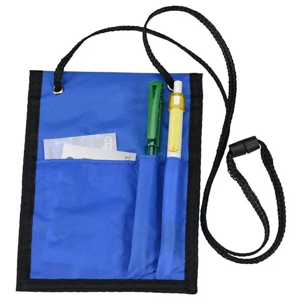 Multi-Pocket Lanyard ID Card Holder