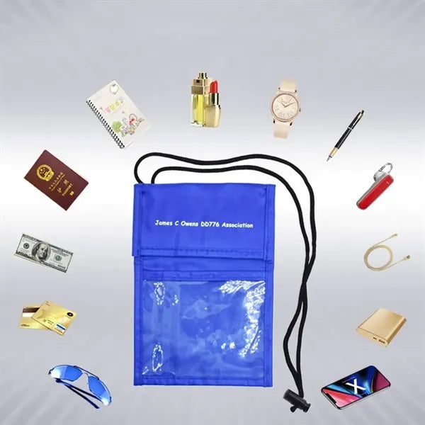 Multi-Pocket Lanyard ID Card Holder