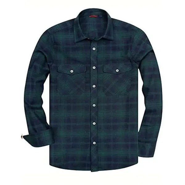 Long Sleeve Plaid Flannel Casual Shirts