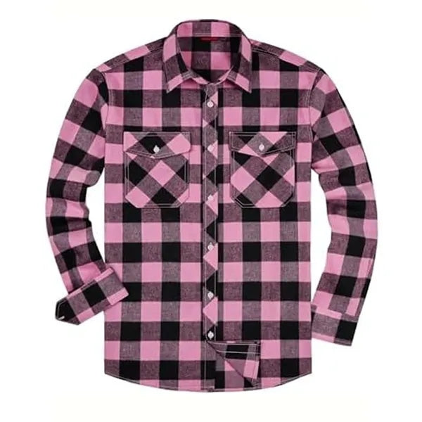 Long Sleeve Plaid Flannel Casual Shirts
