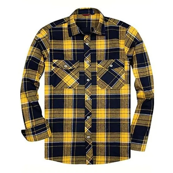 Long Sleeve Plaid Flannel Casual Shirts