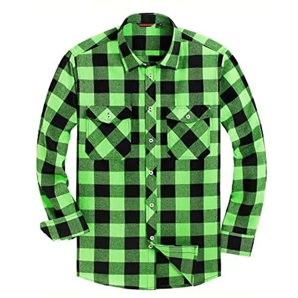 Long Sleeve Plaid Flannel Casual Shirts