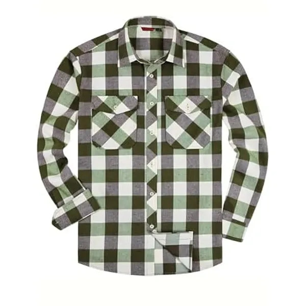 Long Sleeve Plaid Flannel Casual Shirts