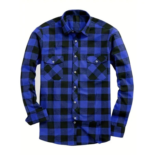 Long Sleeve Plaid Flannel Casual Shirts