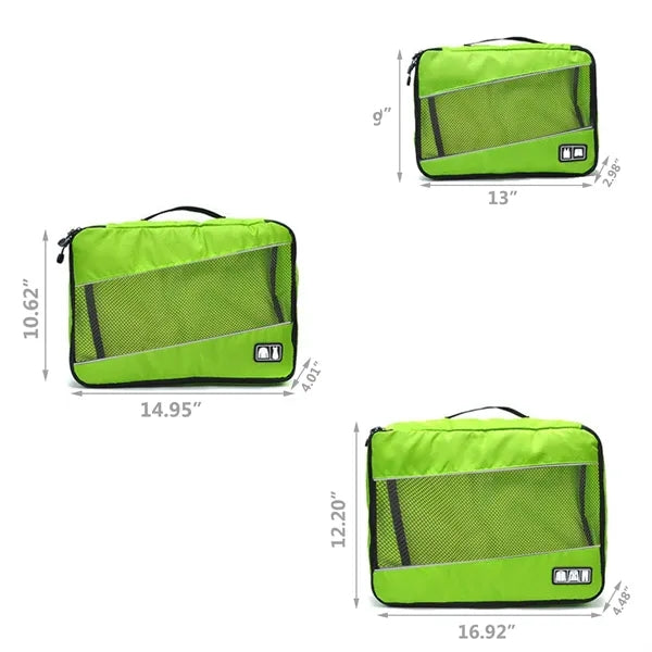 3 Pieces Travel Luggage Storage Bag Set