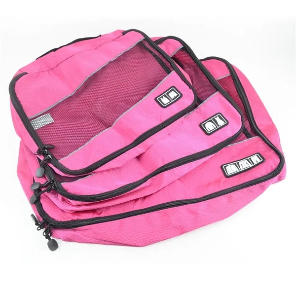 3 Pieces Travel Luggage Storage Bag Set