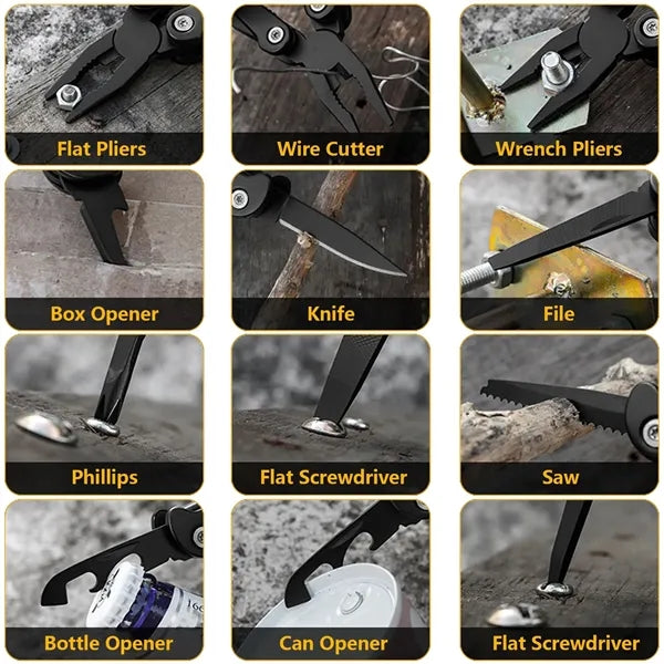 Black Multi Functional Tool Kits Pliers
