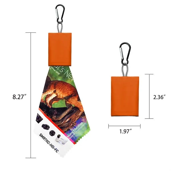 Pocket Microfiber Lens Cleaning Cloth Keychain