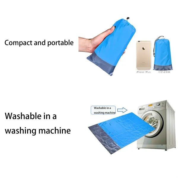 Water-Resistant And Sand-Proof Collapsible Beach Blanket