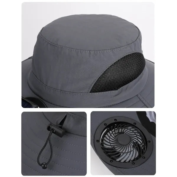 Solar Powered Fan Outdoor Hat