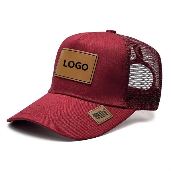 112FP Five Panel Trucker Hat with Patch
