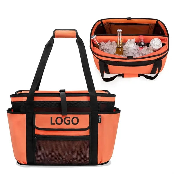 Beach Tote Bag with Cooler Compartment