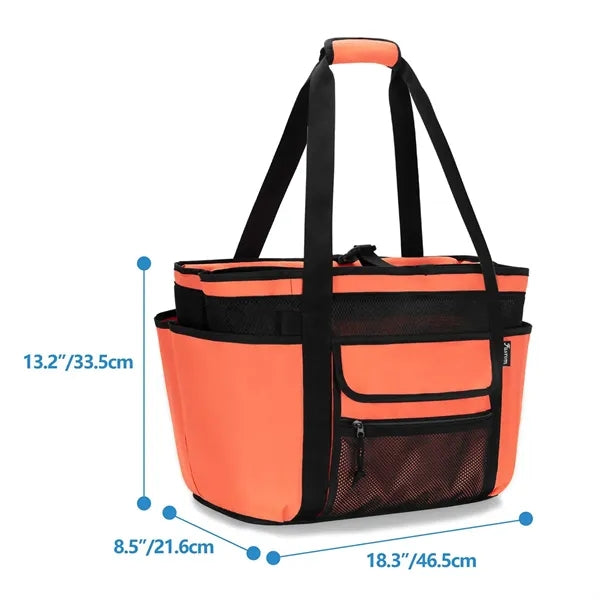 Beach Tote Bag with Cooler Compartment