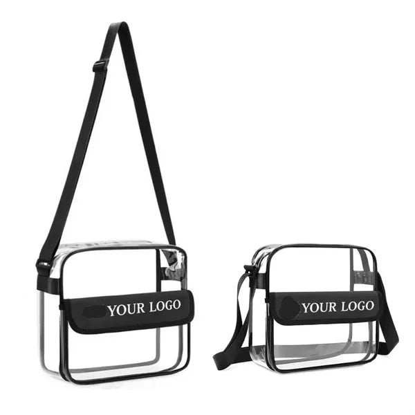 50 MOQ Adjustable Security Waterproof Clear Tote Bag