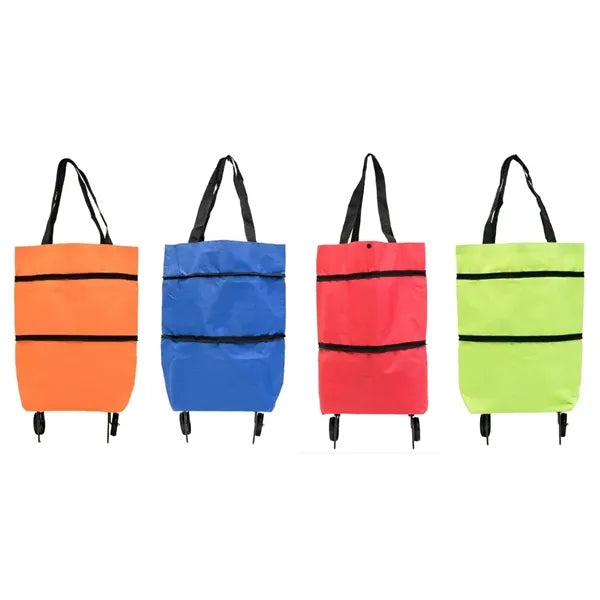 Foldable Trolley Shopping Bag with Wheels and Handles