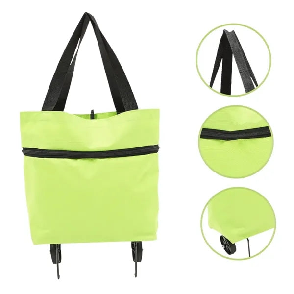 Foldable Trolley Shopping Bag with Wheels and Handles
