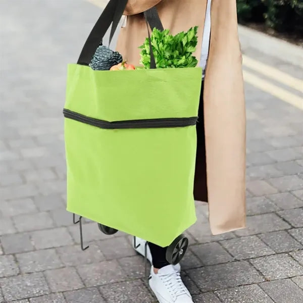Foldable Trolley Shopping Bag with Wheels and Handles