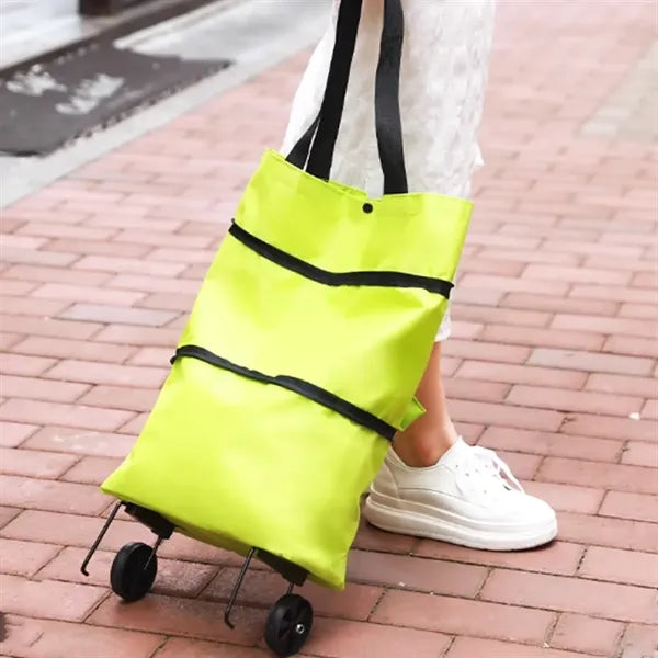 Foldable Trolley Shopping Bag with Wheels and Handles