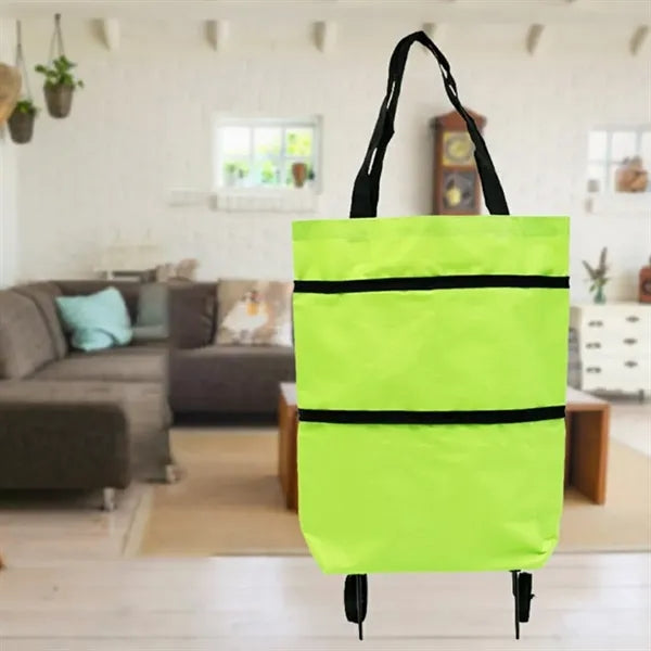 Foldable Trolley Shopping Bag with Wheels and Handles