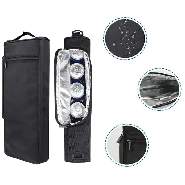 6-Can Insulated Cooler Sling Bag with Shoulder Strap