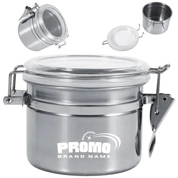 Small Stainless Steel Airtight Jar with Locking Lid