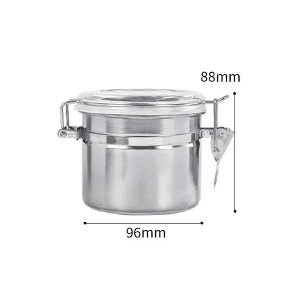 Small Stainless Steel Airtight Jar with Locking Lid