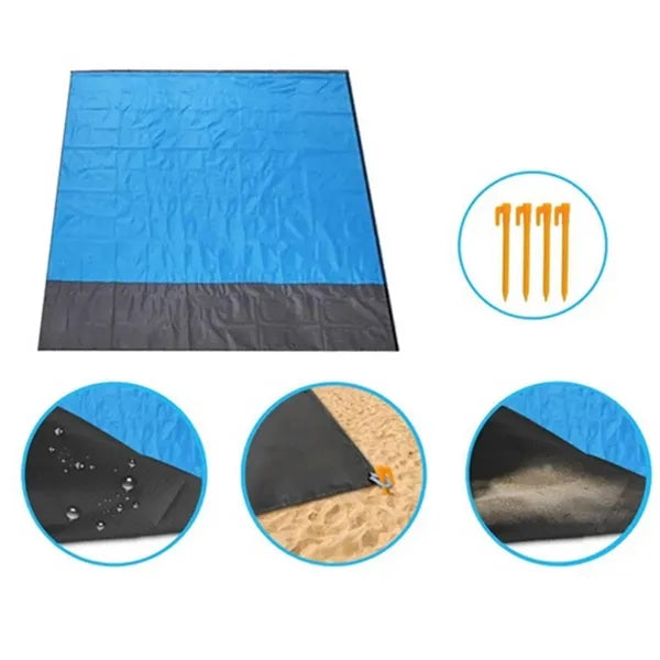 Foldable Waterproof Outdoor Blanket with Carry Pouch