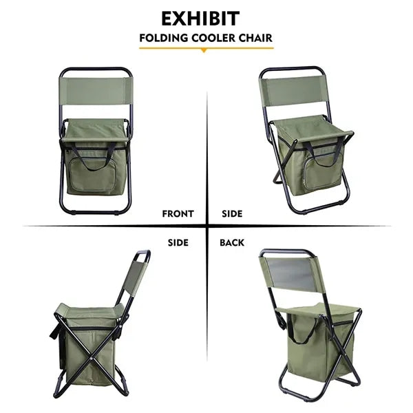 Portable Camping Chair with Cooler Bag