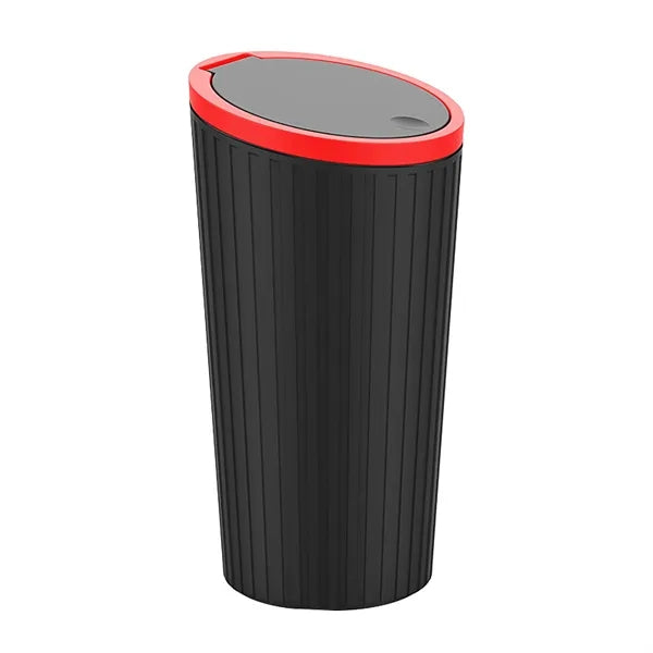 Car Trash Can with Lid Small Cup Holder Door Pocket