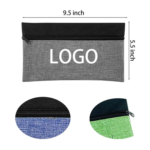 Multipurpose Color Zippered Large Pencil Bag