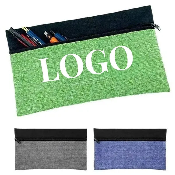 Multipurpose Color Zippered Large Pencil Bag