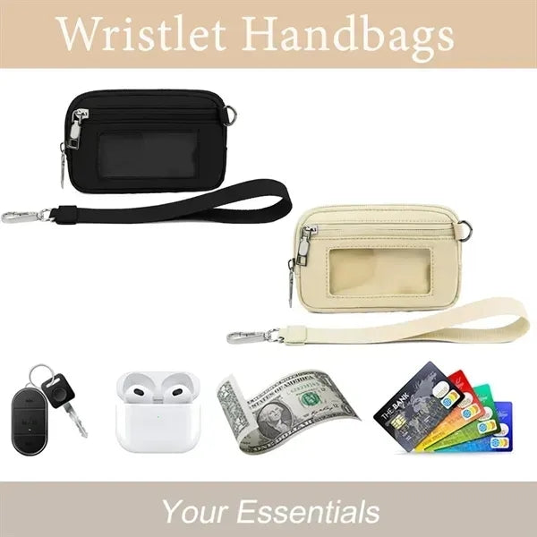 Water Resistant Zip Keychain Wallet With ID Window