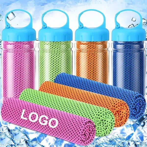Cooling Towel with Hanging Bottle 40"x 12"
