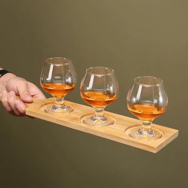 2.17in Dia Tasting Flight Bamboo Board