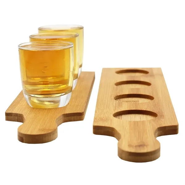 2.17in Dia Tasting Flight Bamboo Board