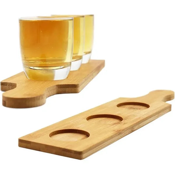 2.17in Dia Tasting Flight Bamboo Board