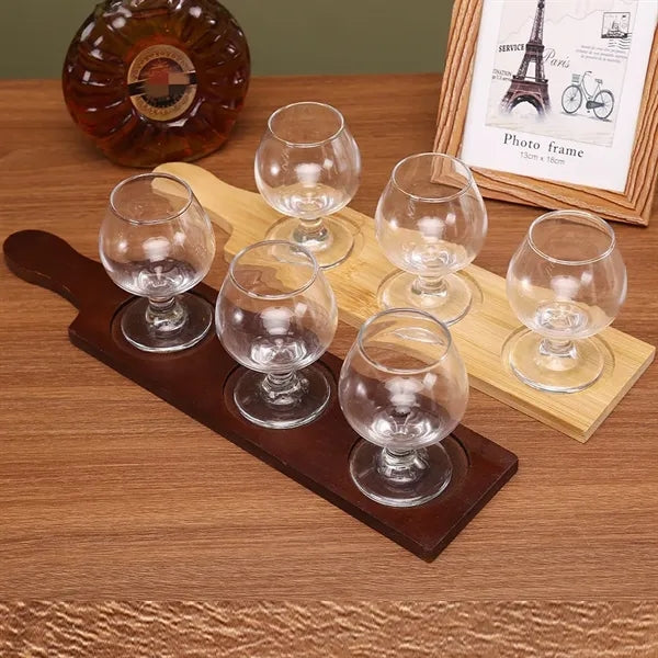 2.17in Dia Tasting Flight Bamboo Board