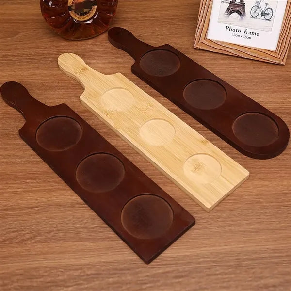 2.17in Dia Tasting Flight Bamboo Board