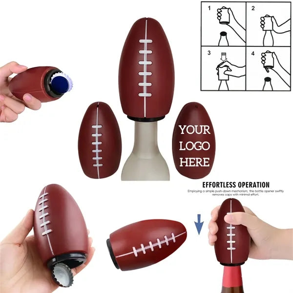 Football-Shaped Automatic Press Down Bottle Opener