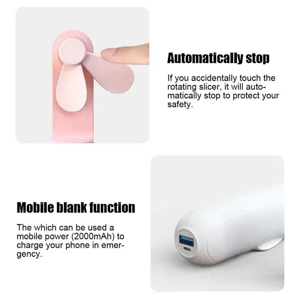 Portable mini USB charging folding fan mobile power